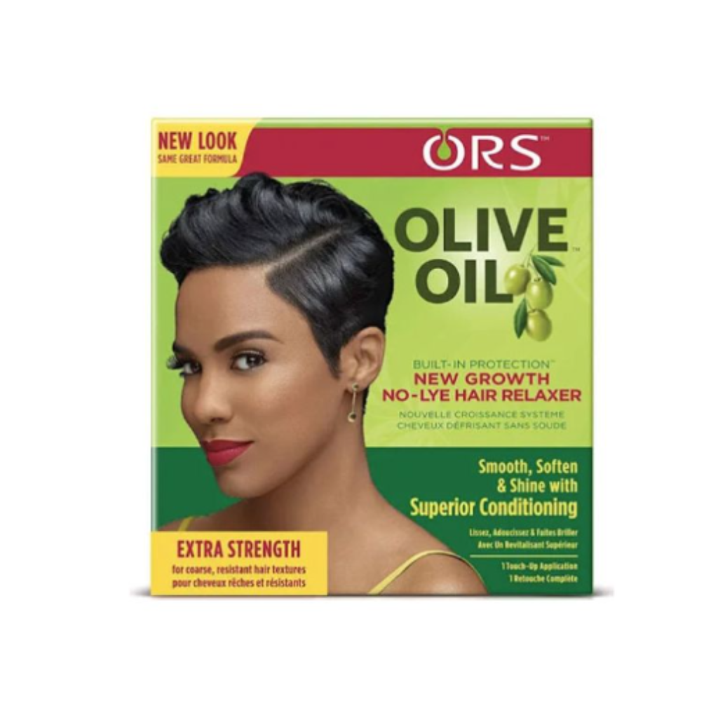ORS OLIVE OIL BUILT-IN PROTECTION NEW GROWTH NO-LYE HAIR RELAXER - BRAID BEAUTY