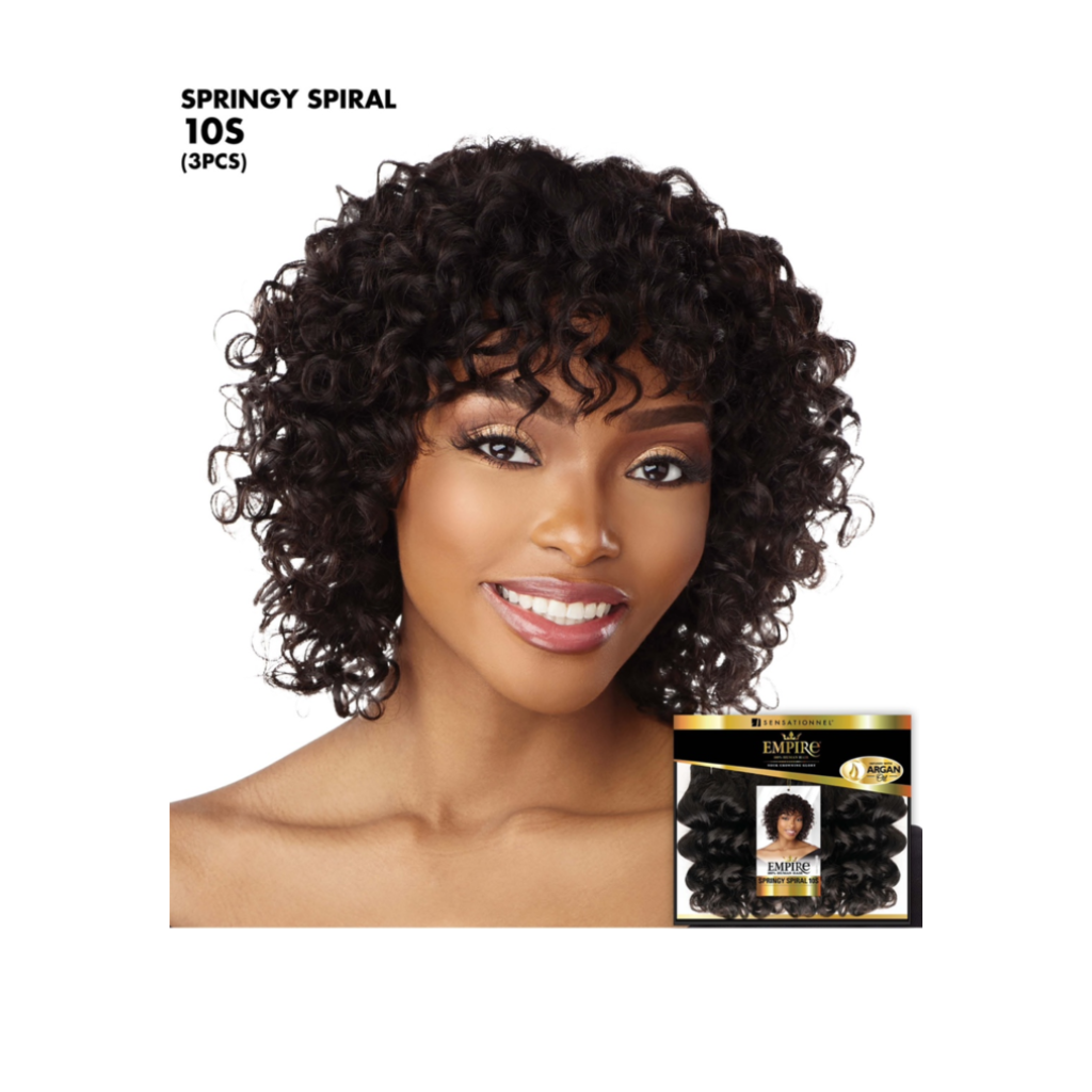 Sensationnel Human Hair Weave Empire 3Pcs Springy Spiral 10S