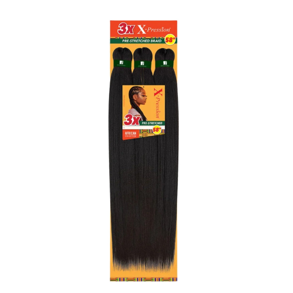 SENSATIONNEL 3X X-PRESSION PRE-STRETCHED BRAID 58″ - BRAID BEAUTY