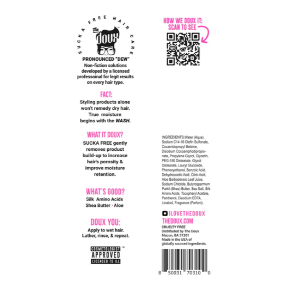 The Doux SUCKA FREE Moisturizing Shampoo 8 oz - BRAID BEAUTY