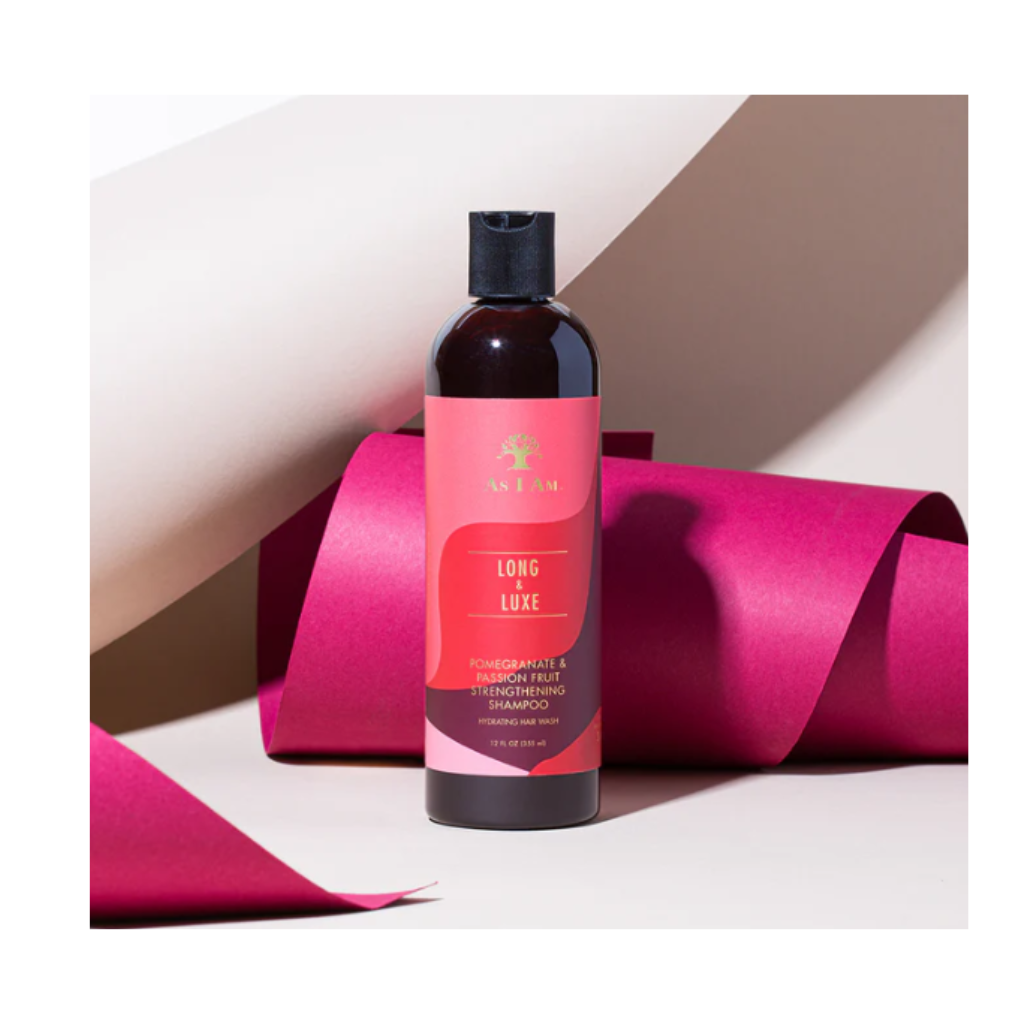 As I Am Long & Luxe Pomegranate & Passion Fruit Strengthening Shampoo 12 oz
