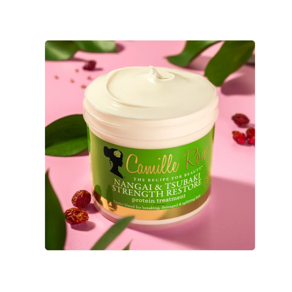 Camille Rose Nangai & Tsubaki Strength Restore Protein Treatment 12 OZ - BRAID BEAUTY