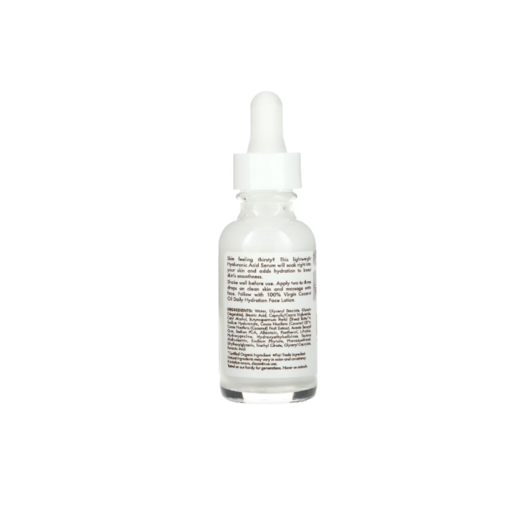 SheaMoistue 100% Virgin Coconut Oil  Daily Hydration Hyaluronic Acid Serum 1 oz - BRAID BEAUTY