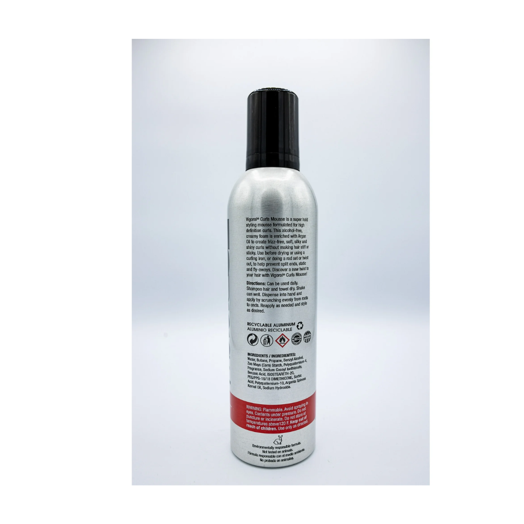 Vigorol Super Hold Curls Mousse Relaxed Hair 12 oz