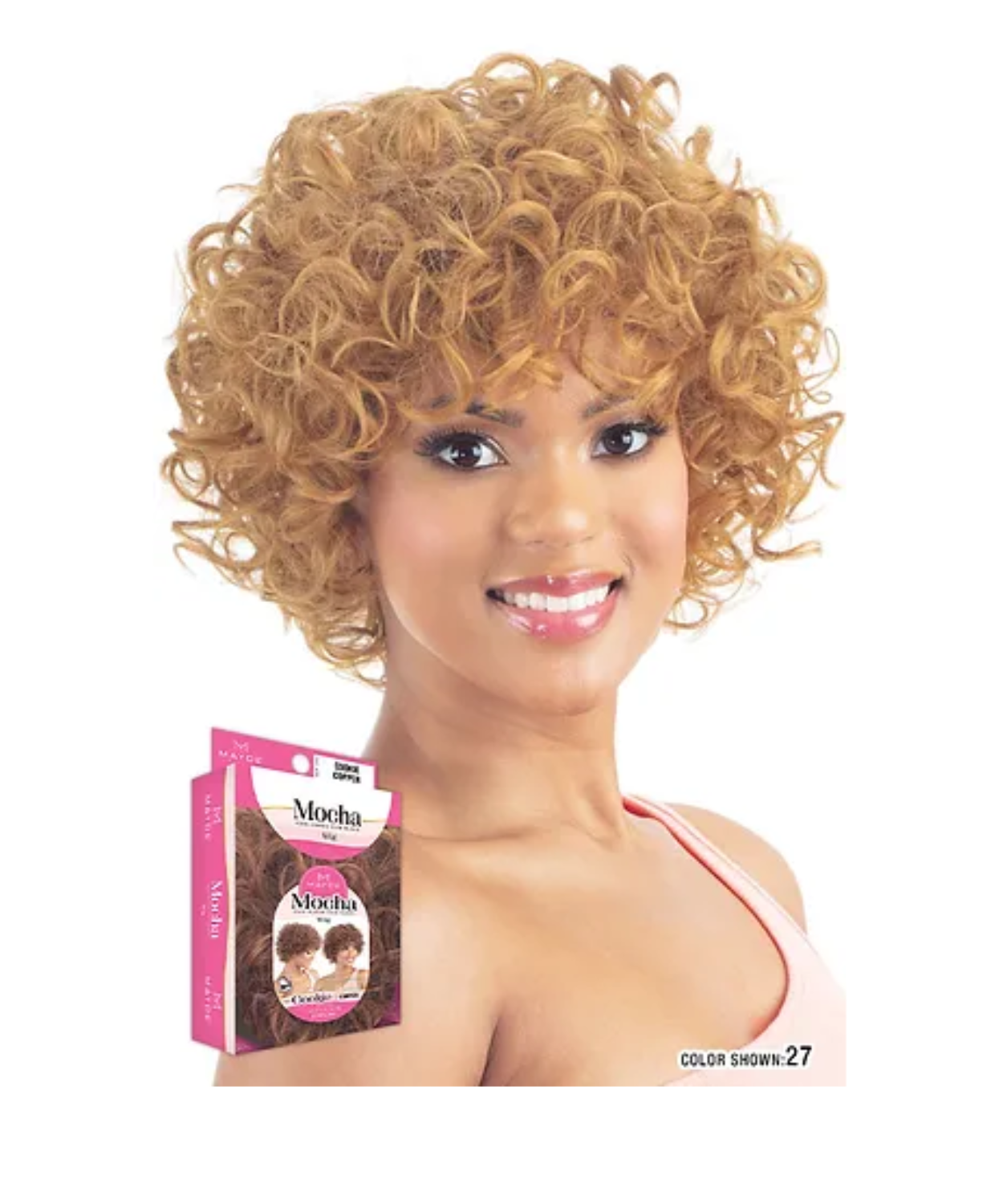 Mayde Beauty Mocha Human Hair Blend Wig -COOKIE-