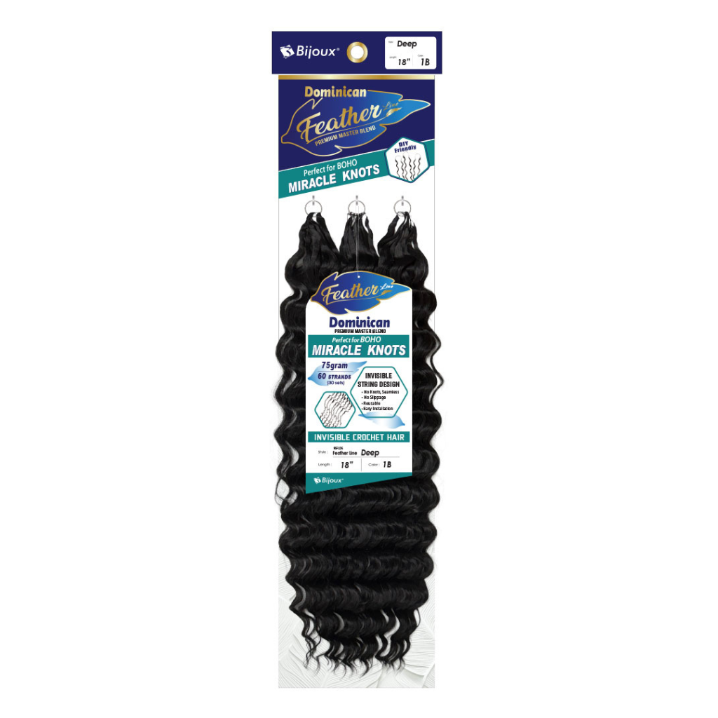 Bijoux HH DOMINICAN Feather Line Deep 14" - BRAID BEAUTY