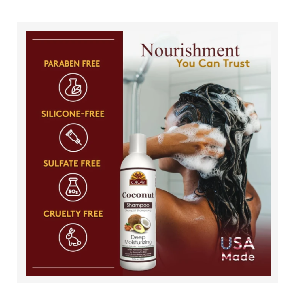 Okay Coconut Moist Shampoo 12 OZ - BRAID BEAUTY