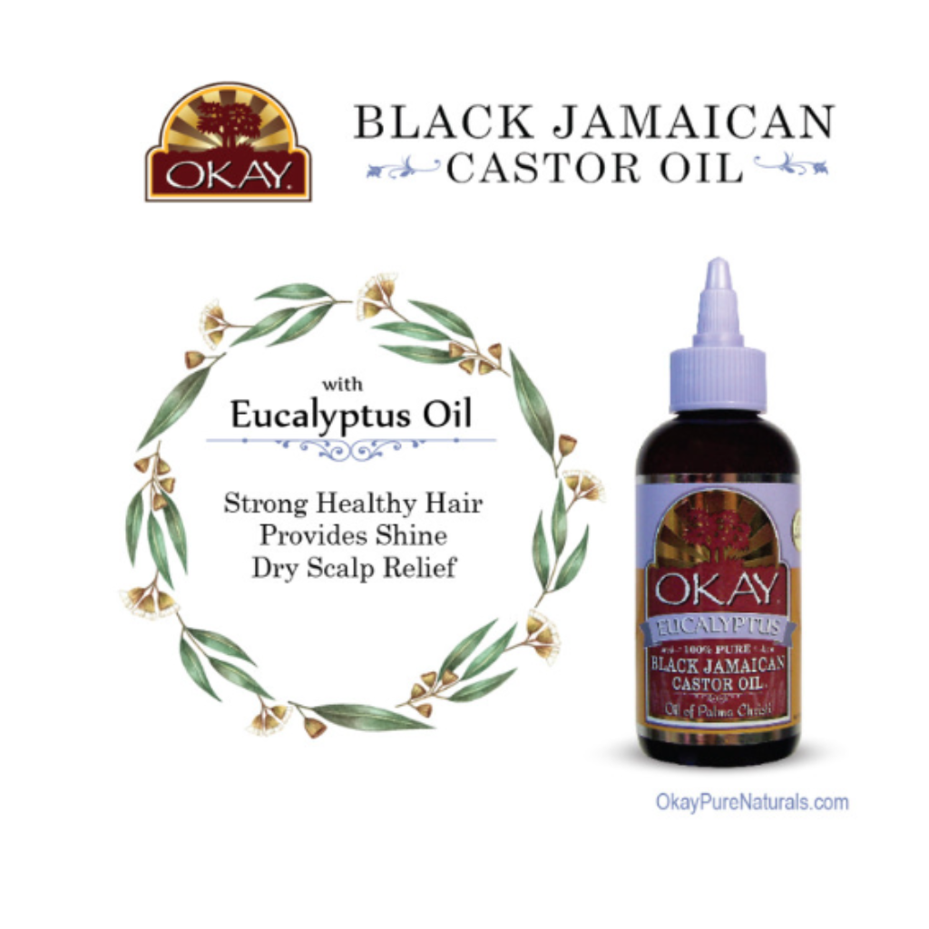 OKAY Black Castor Oil with Eucalyptus 4oz - BRAID BEAUTY