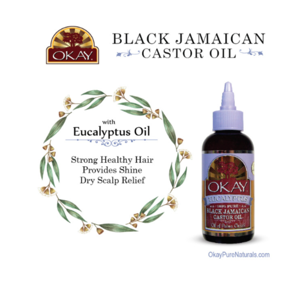 OKAY Black Castor Oil with Eucalyptus 4oz