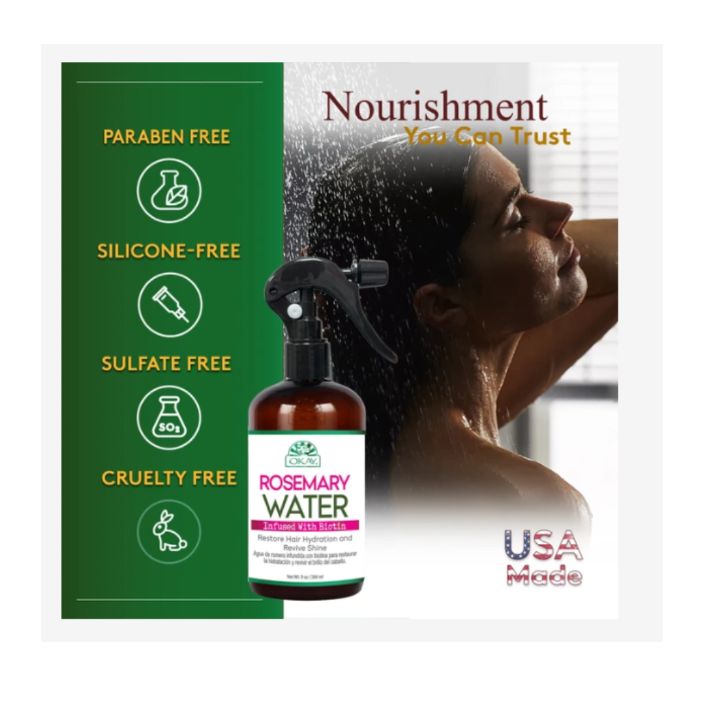 Okay Rosemary Water 9 OZ - BRAID BEAUTY
