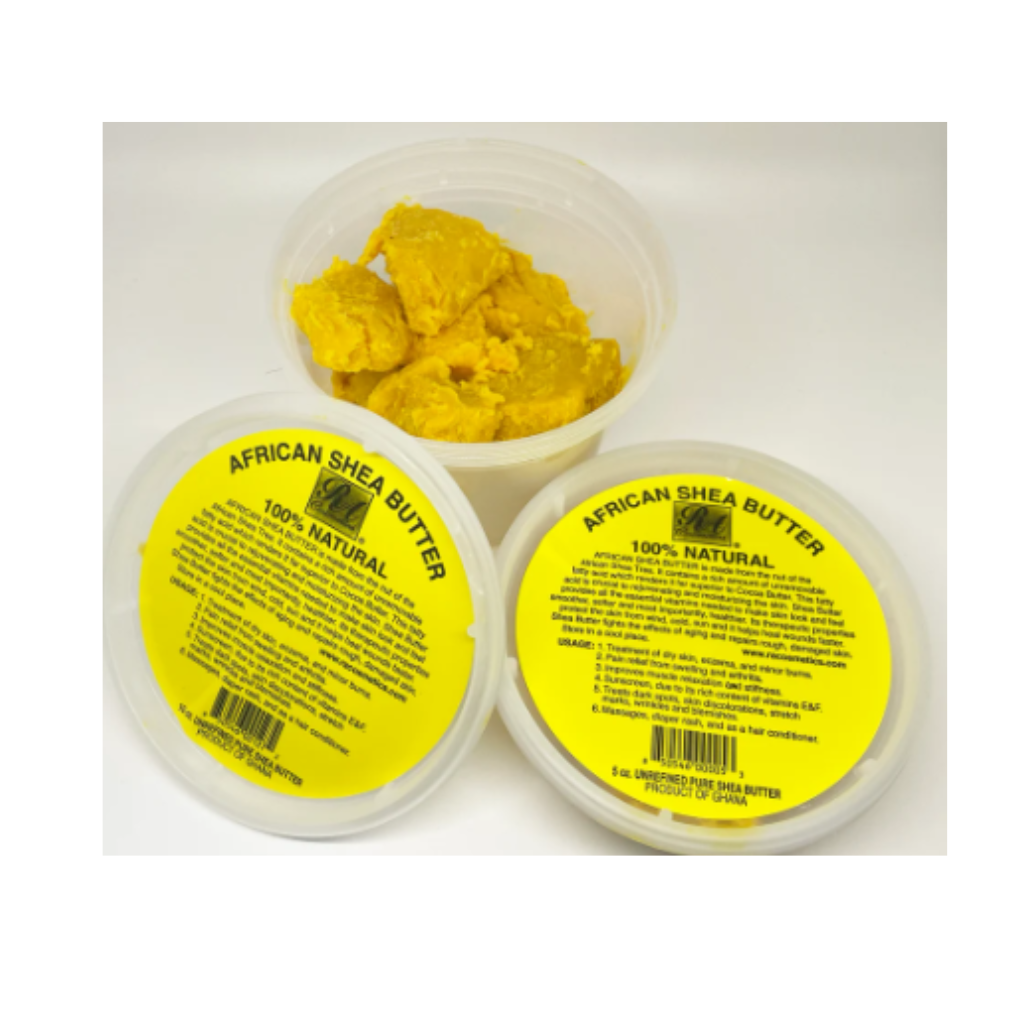100% NATURAL AFRICAN SHEA BUTTERE  YLLOW CHUNKY  10oz - BRAID BEAUTY