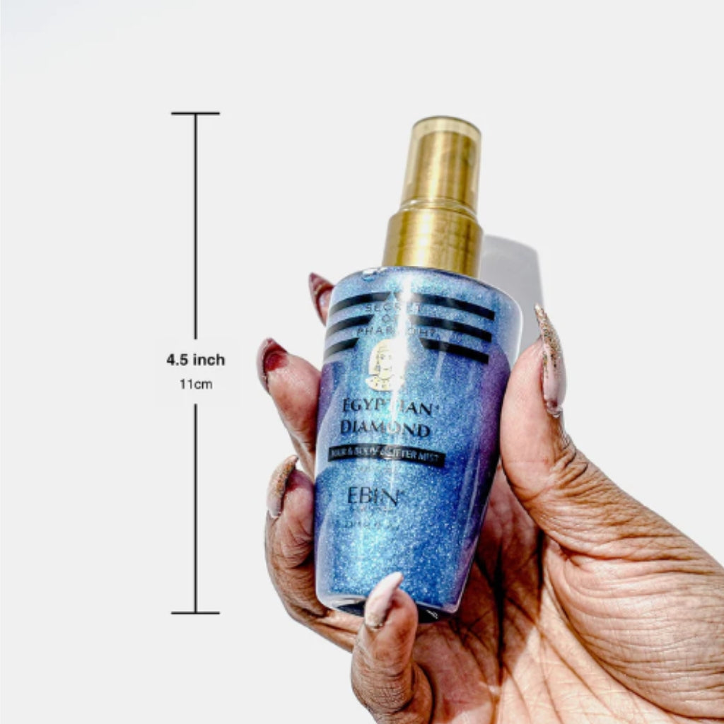 EBIN NEW YORK SECRET OF PHARAOH EGYPTIAN DIAMOND GLITTER MIST - SAPPHIRE - BRAID BEAUTY