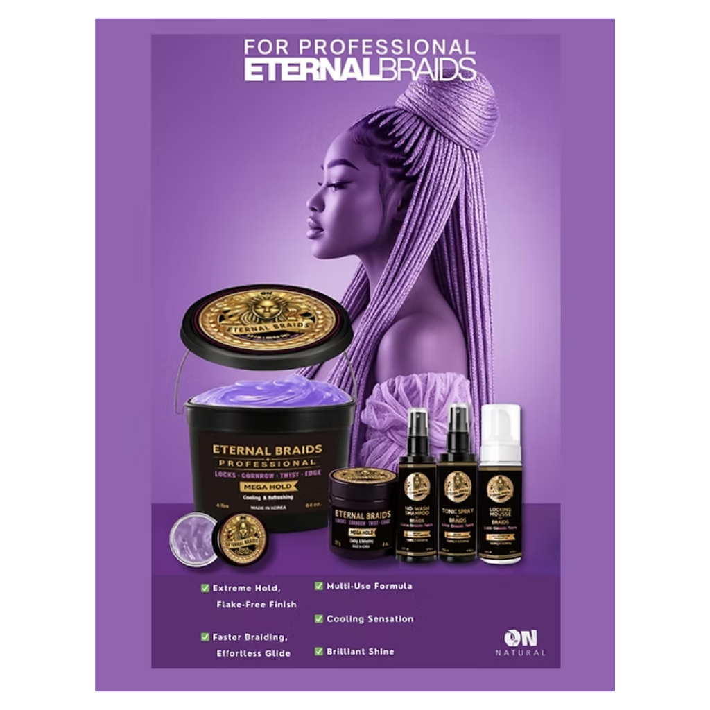 On Natural Eternal Braids Locking Mousse 8 OZ - BRAID BEAUTY