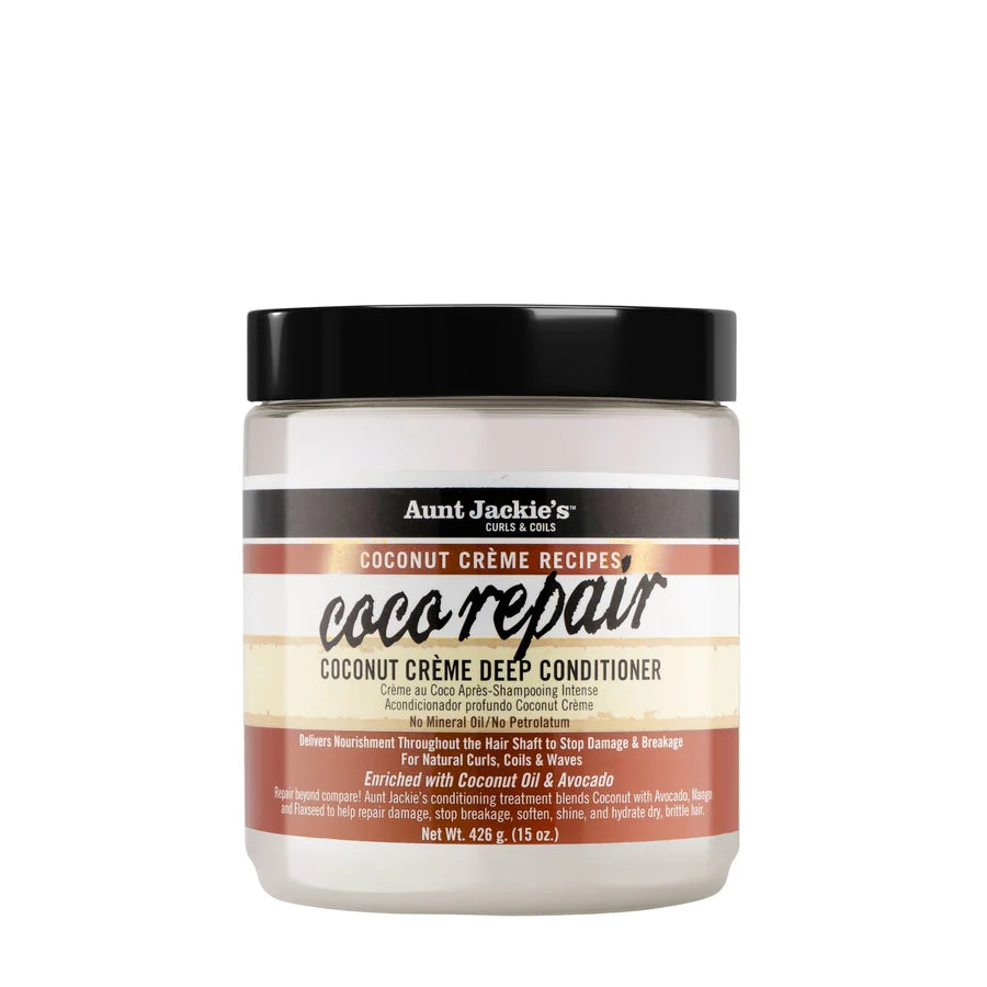 Aunt Jackie’s Coco Repair Coconut Creme Deep Conditioner 15 oz. - BRAID BEAUTY