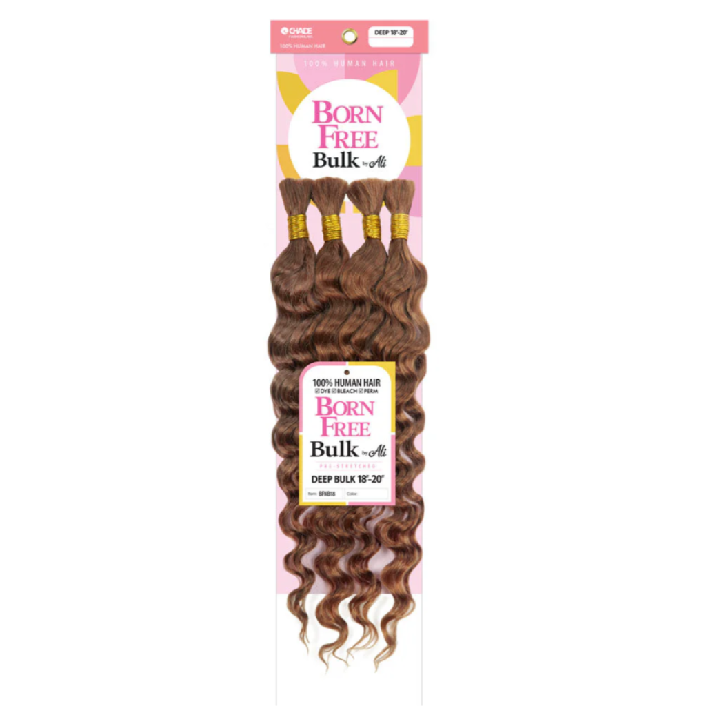 Born Free By Ali 100% Human Hair Braids New - DEEP BULK-18-20"