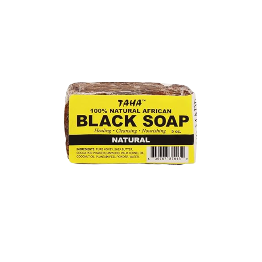 TAHA 100% Natural African Black Soap 5 oz