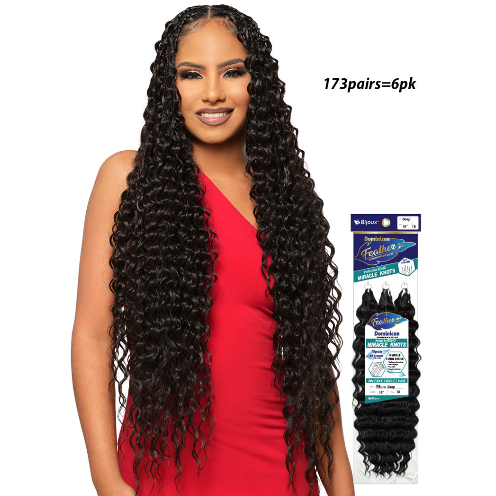 Bijoux HH DOMINICAN Feather Line Deep 14" - BRAID BEAUTY