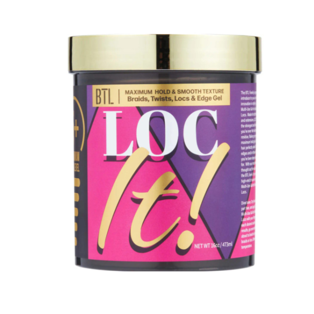 BTL LOC IT ! HAIR BRAIDS TWISTS, LOCS AND EDGE GEL 16oz | BRAID BEAUTY