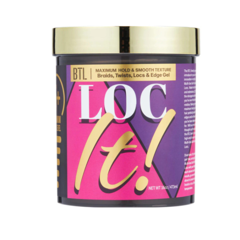 BTL LOC IT ! HAIR BRAIDS TWISTS, LOCS AND EDGE GEL 16oz - BRAID BEAUTY