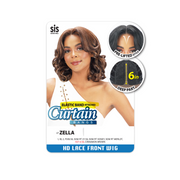 Zury Sis Curtain Bangs 6" Deep Part HD Lace Front Wig - ZELLA - Pre-Lifted Style - BRAID BEAUTY