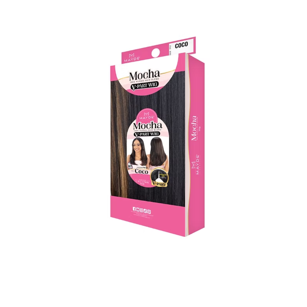 Mayde Beauty Mocha V-Part Human Hair Blend Wig -COCO- - BRAID BEAUTY