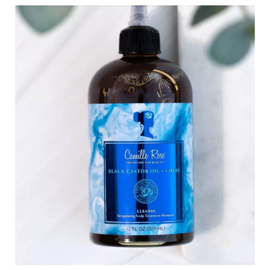 Camille Rose Black Castor Oil & Chebe Scalp Treatment Shampoo - 12 fl oz - BRAID BEAUTY