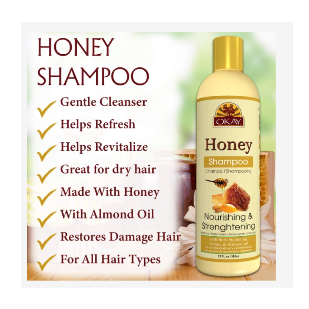 Okay Honey Shampoo 12 OZ - BRAID BEAUTY