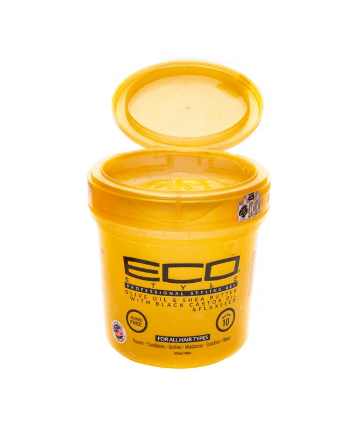 Eco Style Maximum Hold Styling Gel, Gold, 16 oz - BRAID BEAUTY