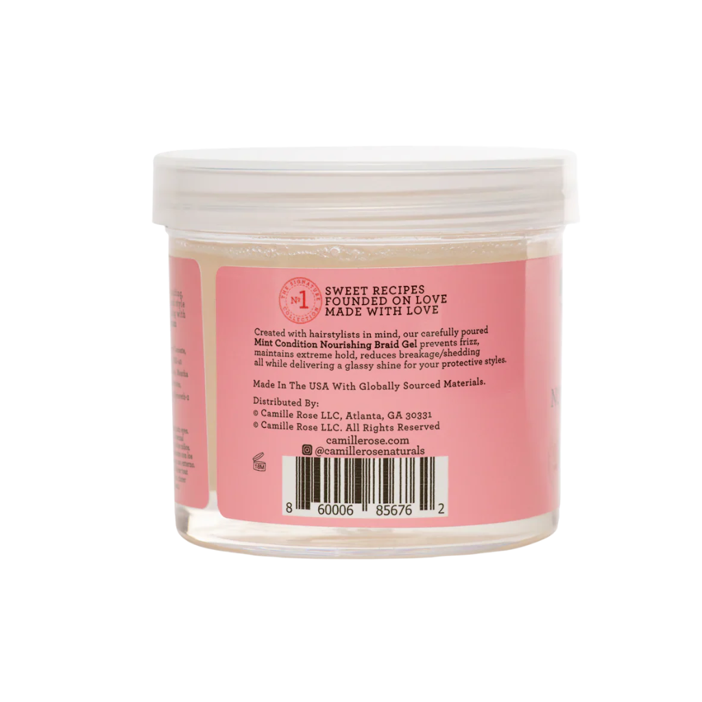 Camille Rose Mint Condition Nourishing Braiding Gel “Extreme Hold 12 OZ - BRAID BEAUTY