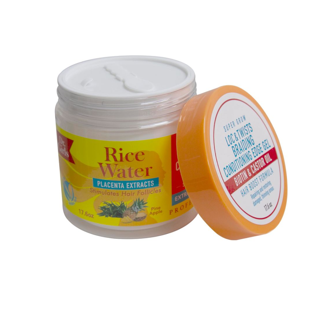 Dr. Girls Rice Water Braiding Conditioning Gel Placenta Extracts 17.6 oz