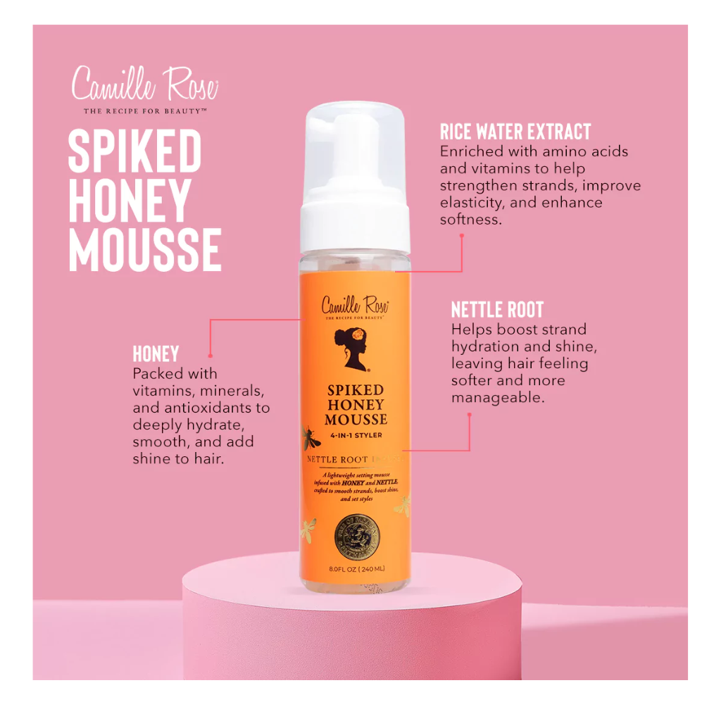 Camille Rose  Spiked Honey Mousse 4-in-1 Styler 8 OZ - BRAID BEAUTY