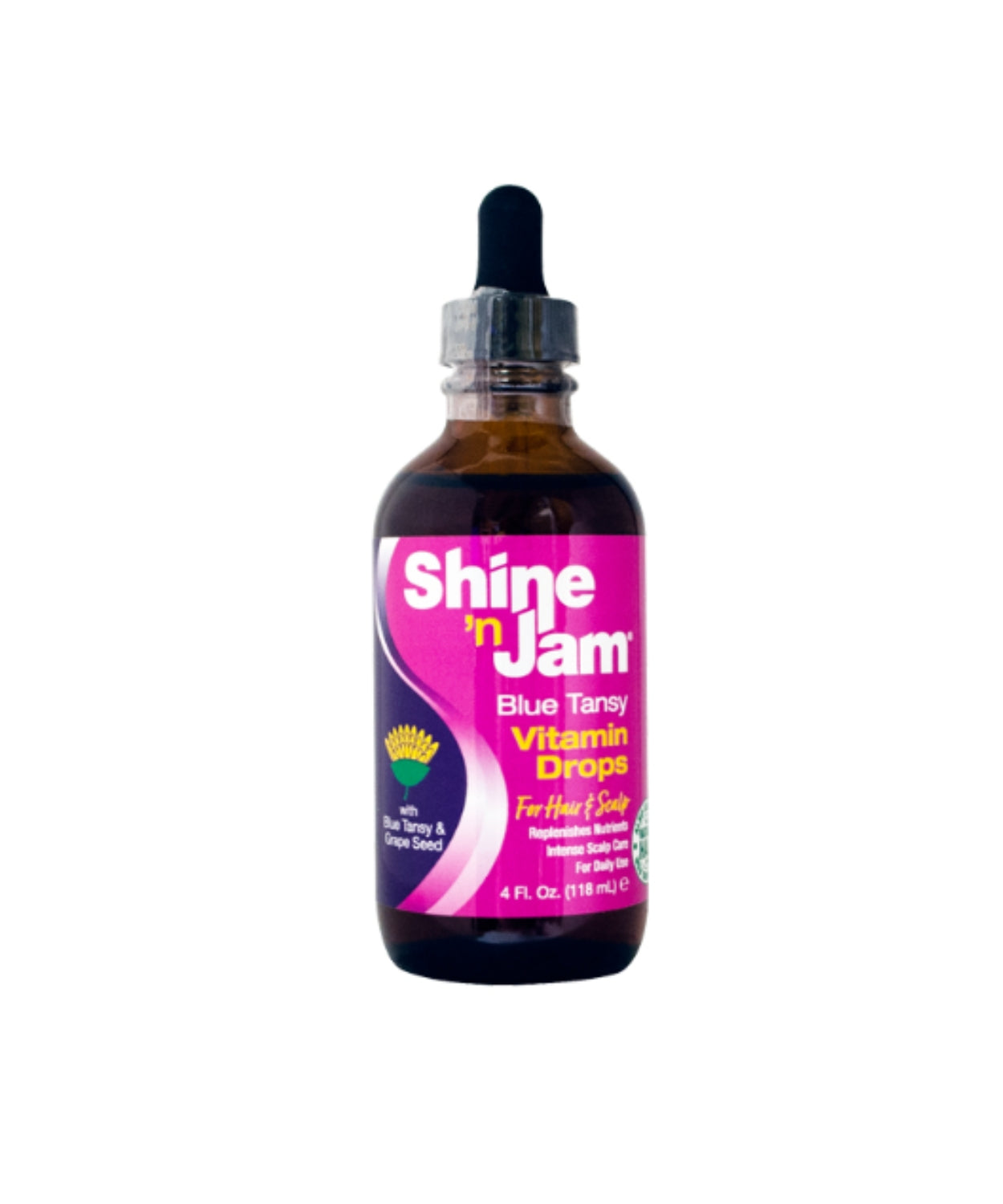 AMPRO SHINE N JAM DROPS BLUE TANSY VITAMIN 4 OZ - BRAID BEAUTY