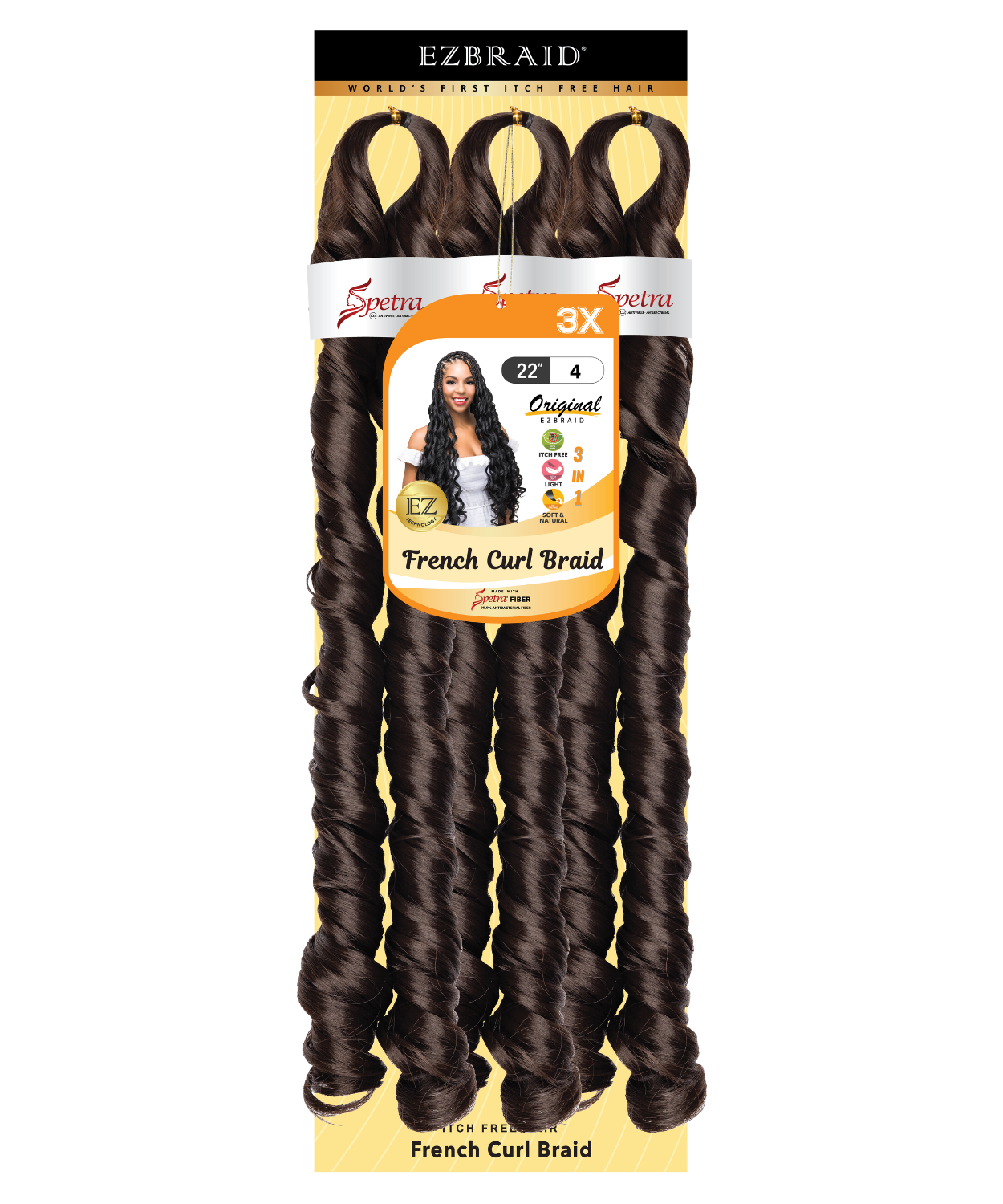 EZBRAID French Curl Braid 22" 3X | BRAID BEAUTY