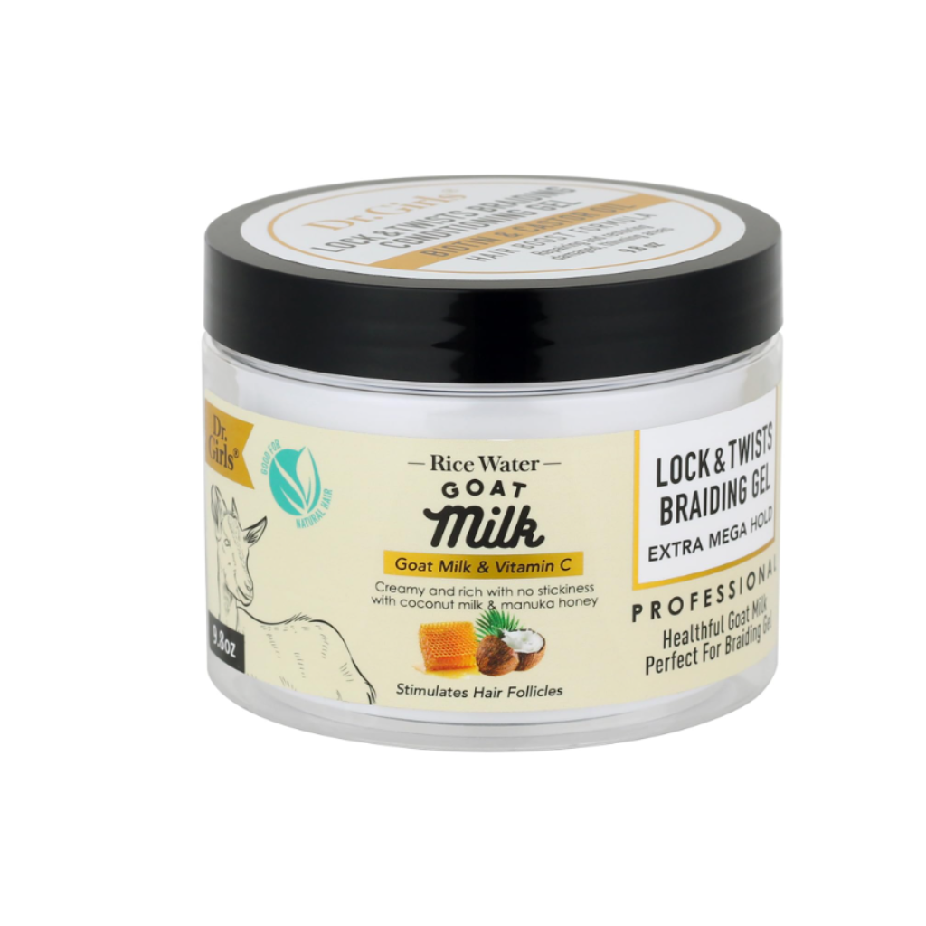 Dr. Girls Rice Water Braiding Conditioning Gel Goat Milk & Vitamin C 17.6 oz
