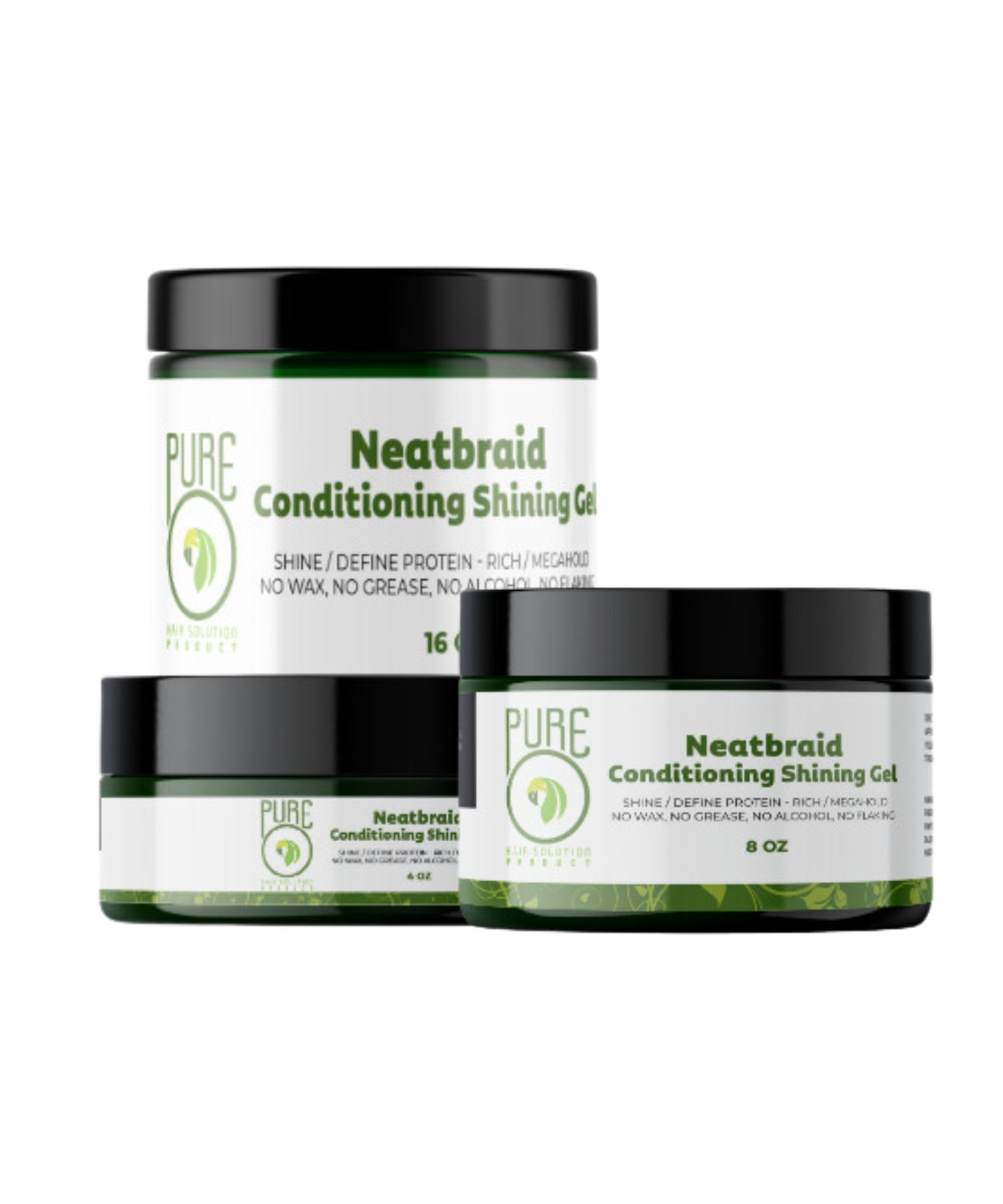 Pure O Natural Neat Braid Conditioning Shining Gel - BRAID BEAUTY