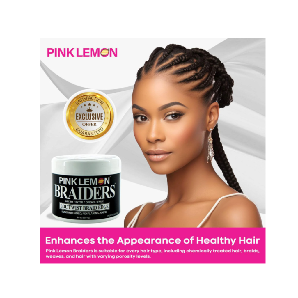PINK LEMON - Braiders Loc Twist Braid Edge Pomade - BRAID BEAUTY