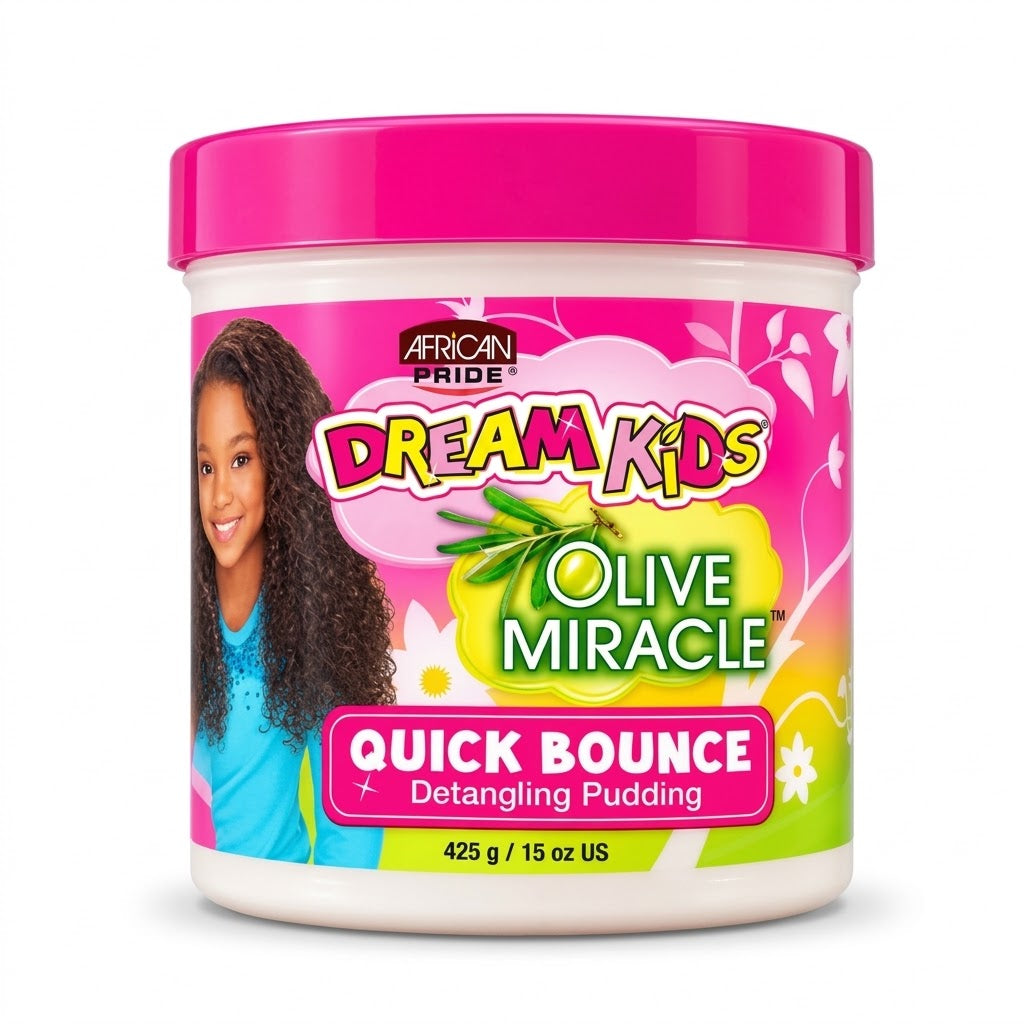 African Pride Dream Kids Olive Miracle Quick Bounce Detangling Hair Pudding 15 Oz.