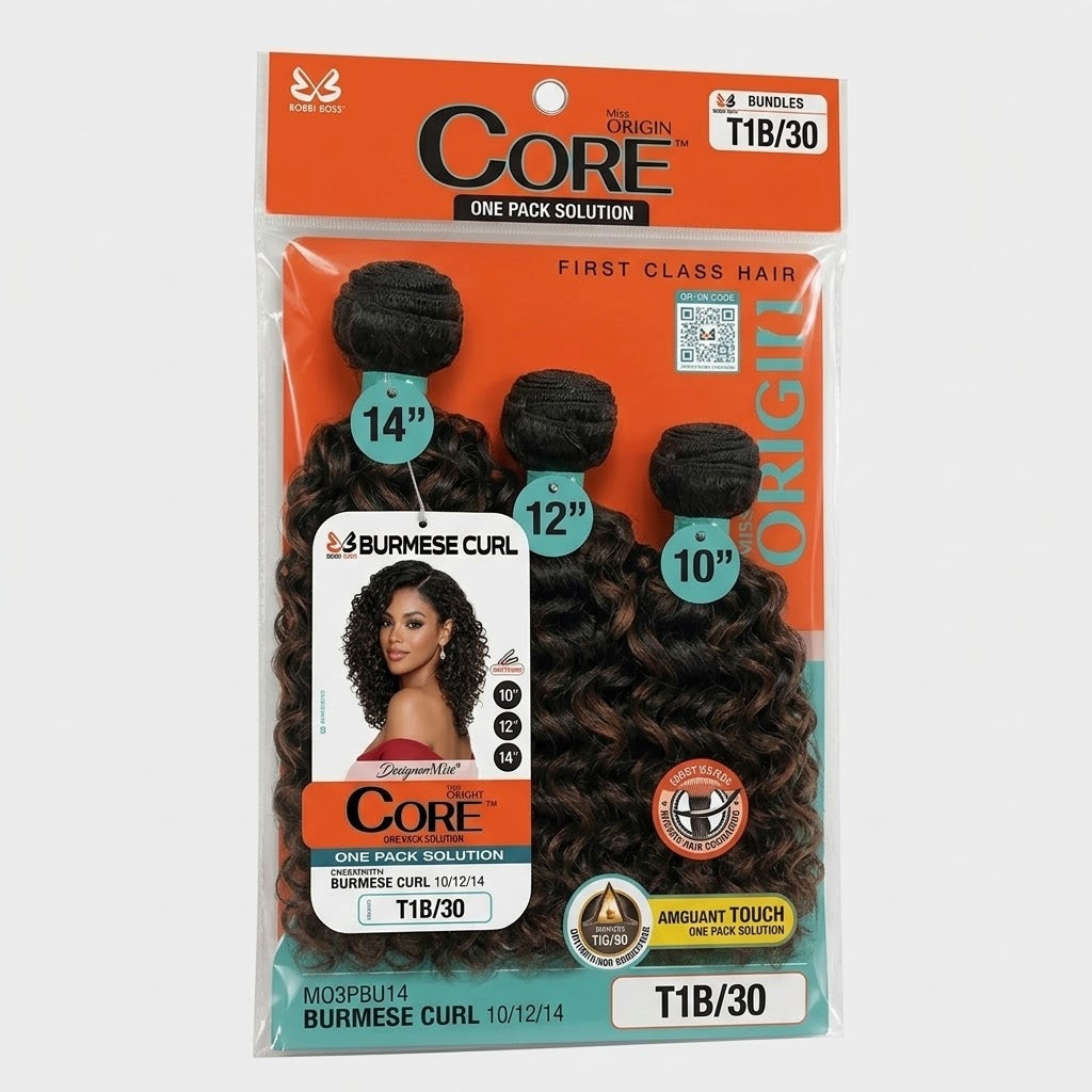 Bobbi Boss Hair Miss Origin Core Multipack Weave - BURMESE CURL 10"/12"/14"