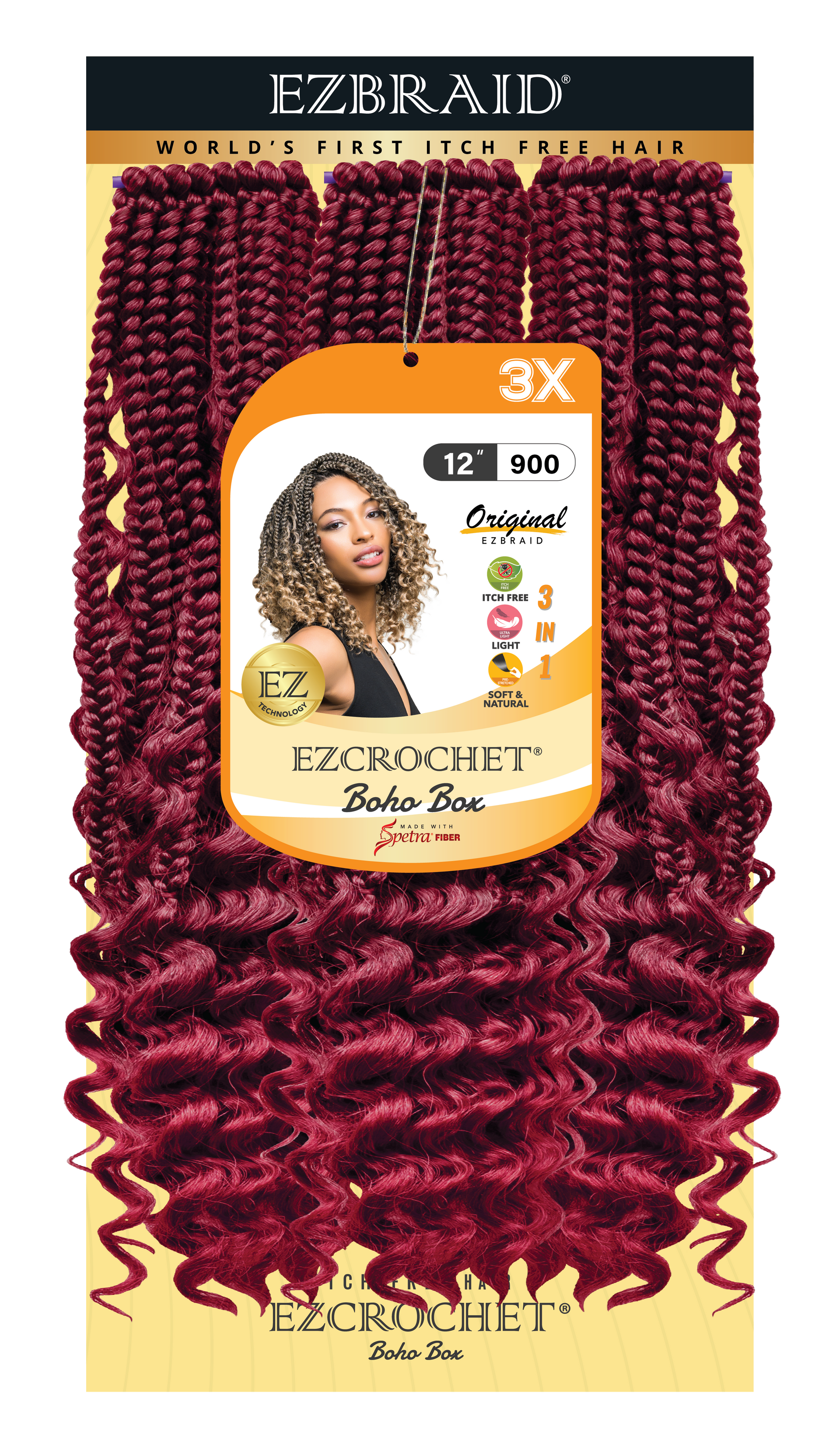 Beauty Elements Ghana Twist Synthetic Hair Crochet Braid 3x Boho