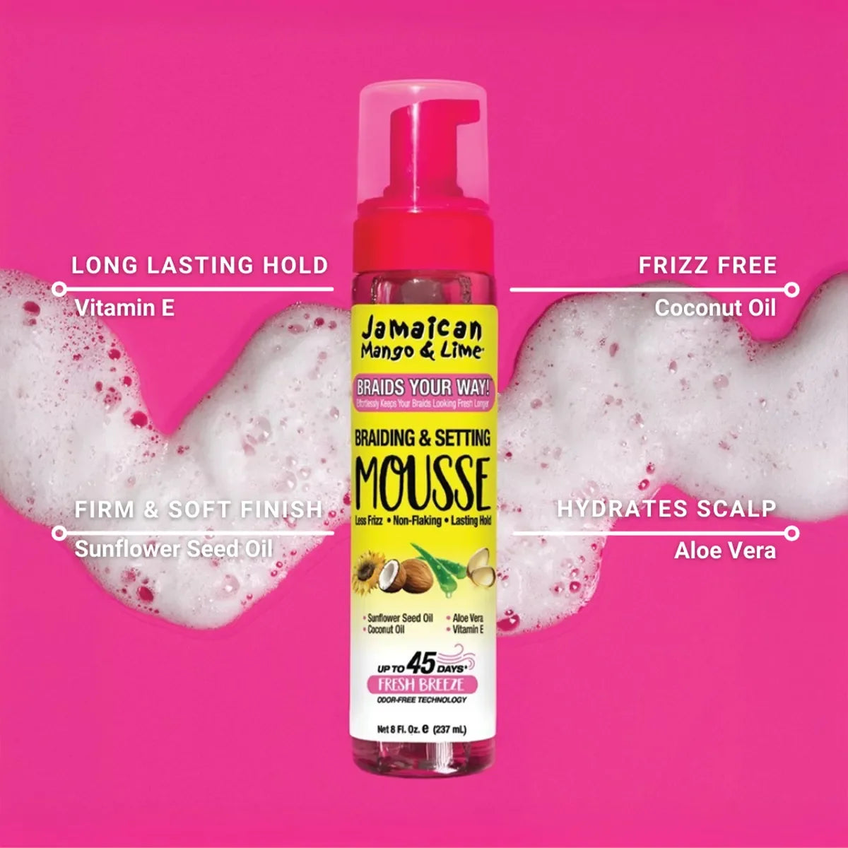 Jamaican Mango Lime - Braid Your Way - Braiding Setting Mousse 8 oz