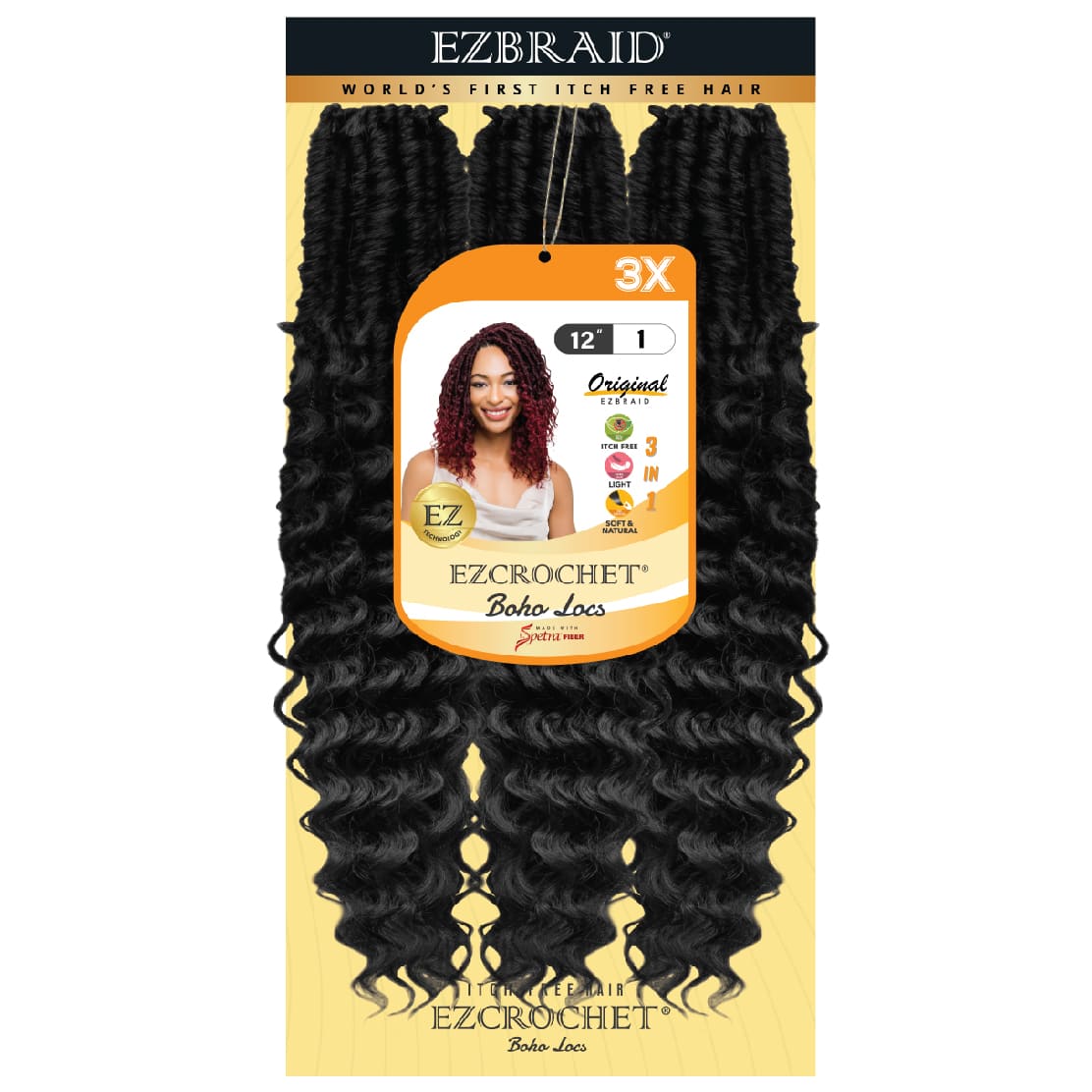 EZCROCHET Boho Locs 12" 3X