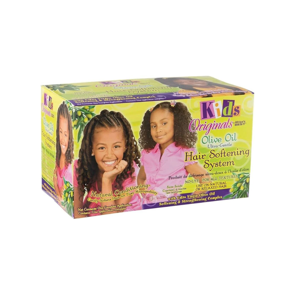 Africa's Best Kid's Org Olive Oil Hair Softening System Kit - BRAID BEAUTY