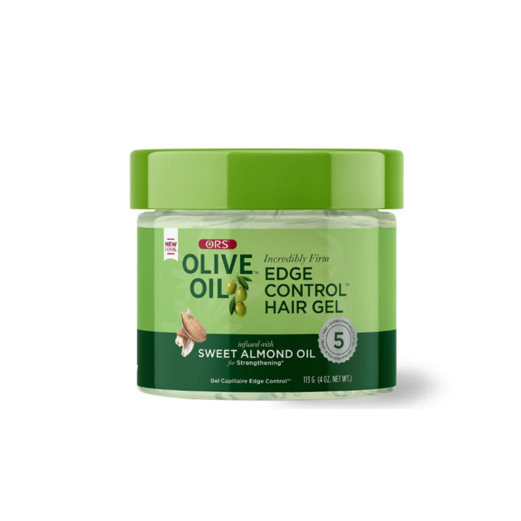 ORS Olive Oil Edge Control Hair Gel Infused with Sweet Almond Oil for Strengthening 4 OZ