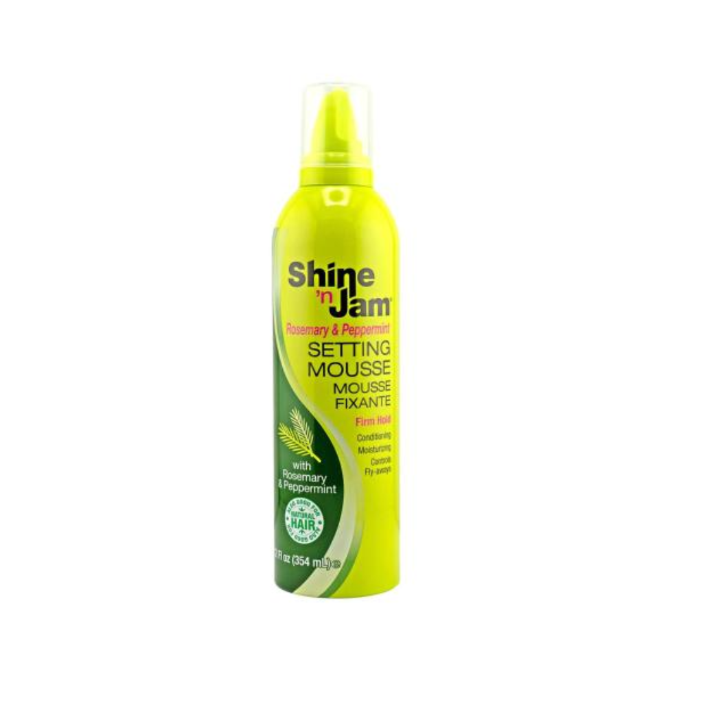 Ampro Shine 'n Jam Setting Mousse Rosemary & Peppermint Firm Hold 12oz