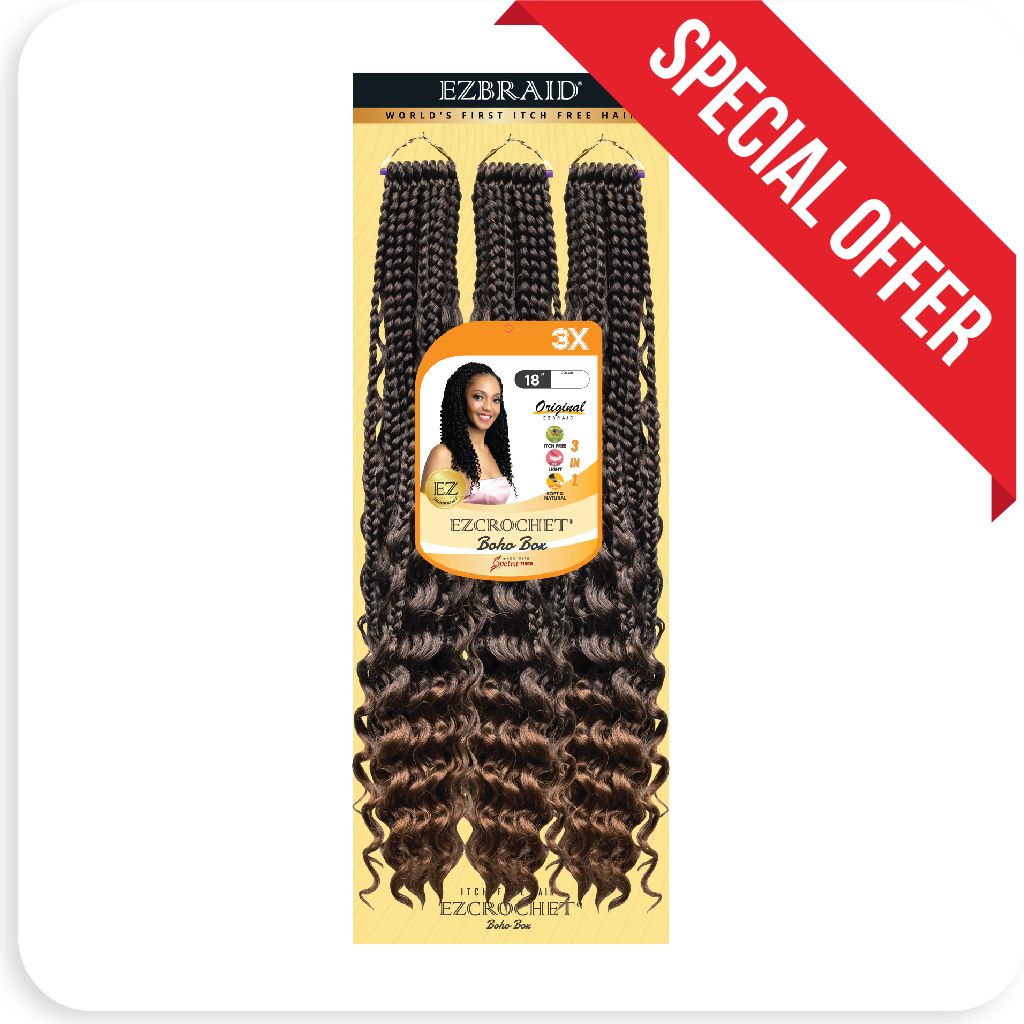 EZCROCHET Boho Box 18" X3 - BRAID BEAUTY
