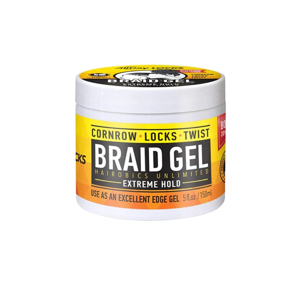 All Day Locks Extreme Hold Braid Gel 5 oz - BRAID BEAUTY