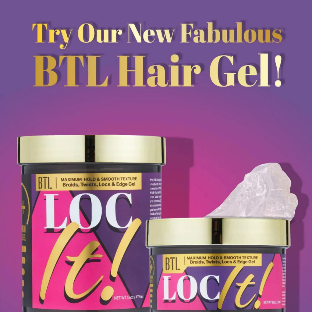 BTL LOC IT ! HAIR BRAIDS TWISTS, LOCS AND EDGE GEL 16oz - BRAID BEAUTY
