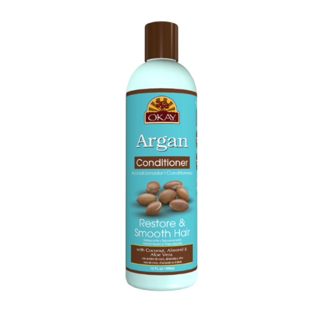 OKAY Argan Oil Conditioner  Restore & Smooth Hair 12oz - BRAID BEAUTY