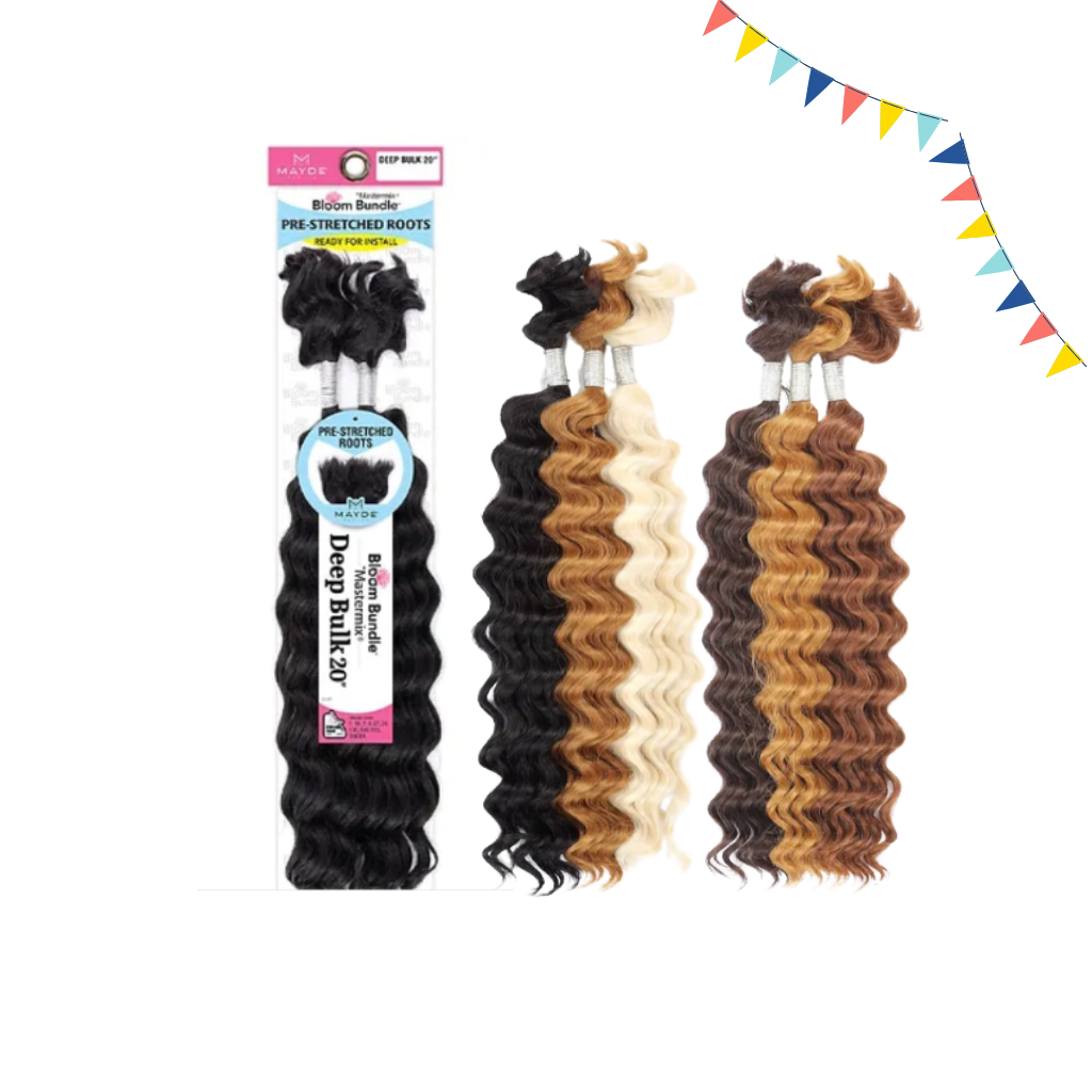 Mayde Beauty Deep Bulk 20" Bloom Bundle Hair Weave - BRAID BEAUTY