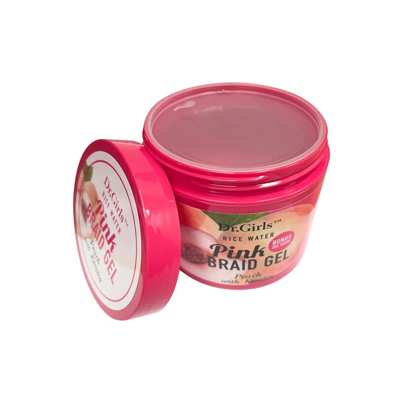 Dr. Girls Pink Braid Gel, Peach with Keratin (Extra Mega Hold) 10.15 oz.